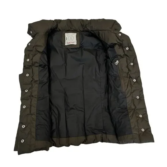 Bogner Fire + Ice Womens Down Puffer Vest Size 10 Chocolate Brown Snap Closure - Picture 3 of 5